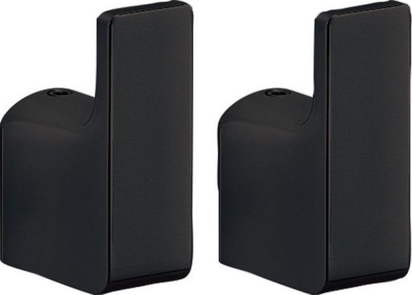 Gedy Pirenei, набор из 2-х крючков, цвет черный матовый