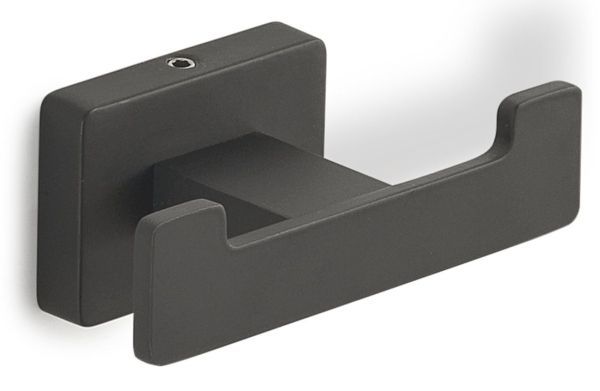 Gedy Atena, крючок двойной, цвет черный матовый