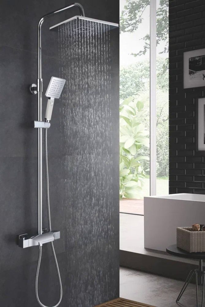 Душевая система с термостатом Rose R3736, хром
