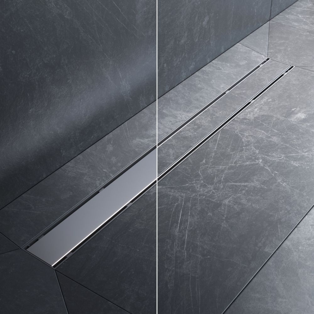 W02SC-U11-080-04SB PrimeFlow Трап для душа линейный универс затвор Tile 80см цвет сталь мат W02SC-U11-080-04SB PrimeFlow Трап для душа линейный универс затвор Tile 80см цвет сталь мат