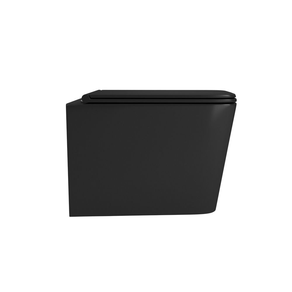 Унитаз подвесной  безободковый OWL Vatter Ruta-H  Matt Black с сиденьем DP микролифт