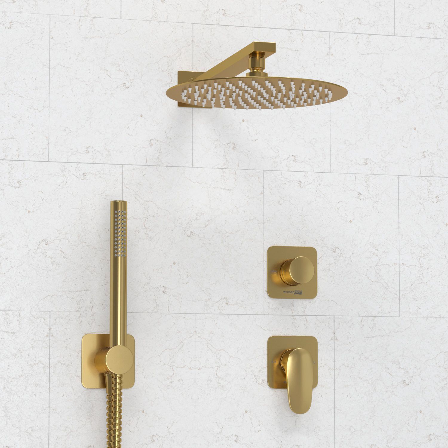 A3651.282.180.259.285.194.286  Встраиваемый комплект для душа с верхней душевой насадкой и лейкой