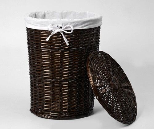 Корзина для белья WasserKRAFT Elbе 45x45x57 WB-740-L с крышкой Коричневая Корзина для белья WasserKRAFT Elbе 45x45x57 WB-740-L с крышкой Коричневая
