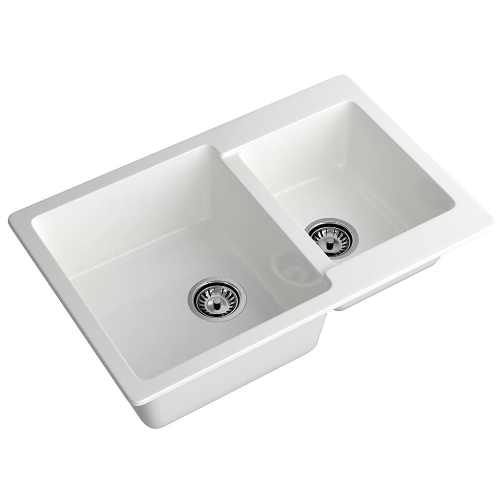 Кухонная мойка GranFest PRACTIK 780K, иней, артикул P-780K иней