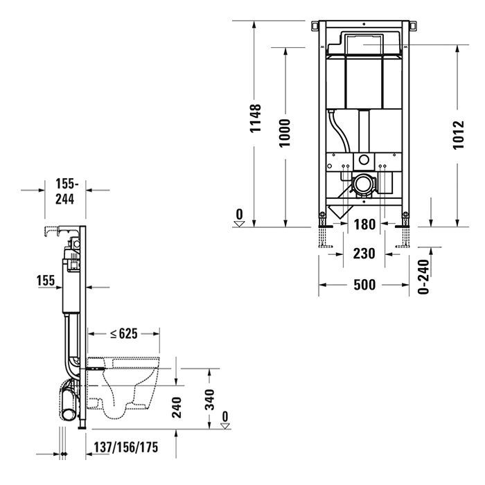 Duravit DuraSystem Рама для монтажа комплекта Starck f Lite 1148x500x155 мм, в сборе с бачком 9л, гигиенический смыв (без нейтрализации запаха) Duravit DuraSystem Рама для монтажа комплекта Starck f Lite 1148x500x155 мм, в сборе с бачком 9л, гигиенический смыв (без нейтрализации запаха)