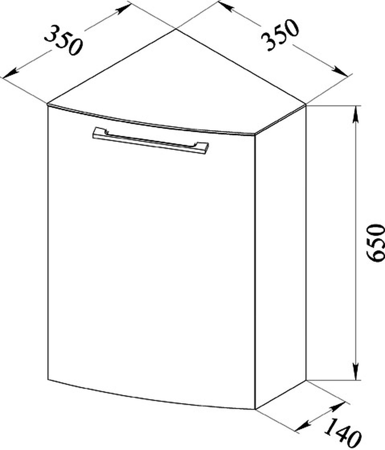 Тумба для ванной без раковины Тока 3 R белая