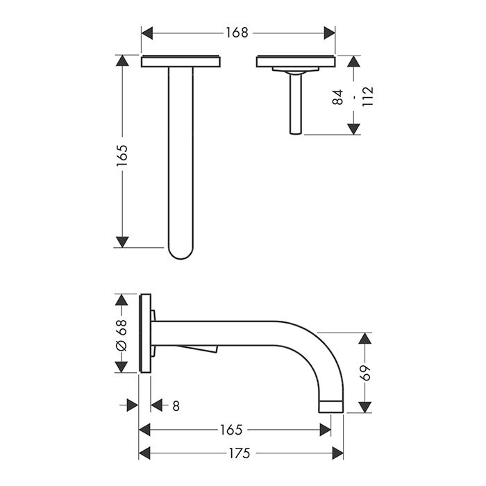 AX Uno² Смеситель для раковины , цвет сталь AX Uno² Смеситель для раковины , цвет сталь