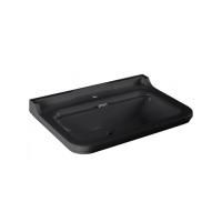 Kerasan Waldorf Раковина керамическая 80х55см, c 1 отверстием под смеситель, черная, цвет заглушки - хром