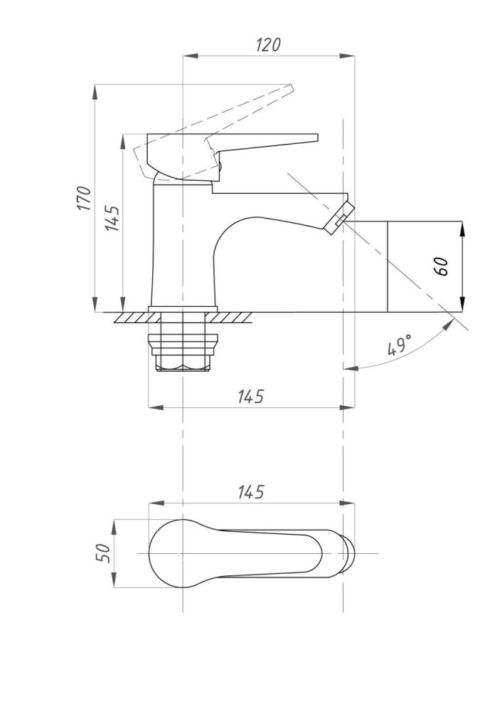Смеситель для раковины ПСМ-Профсан PSM-759-009 ПЛЮС тип См-УмОЦБА, артикул PSM-759-009