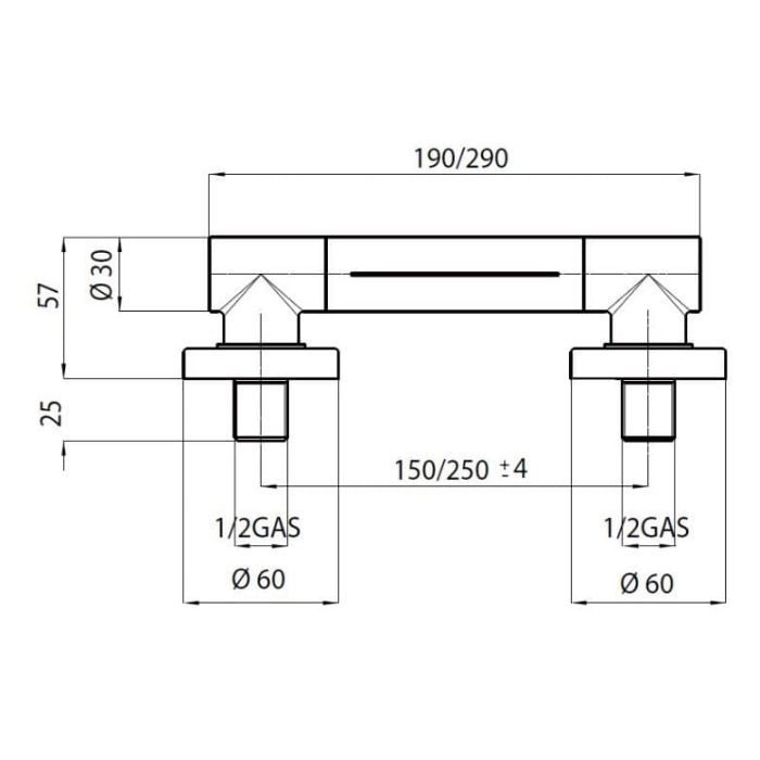 Bossini CASCATA-WALL Излив для ванной или душа "КАСКАД", цвет хром Bossini CASCATA-WALL Излив для ванной или душа "КАСКАД", цвет хром