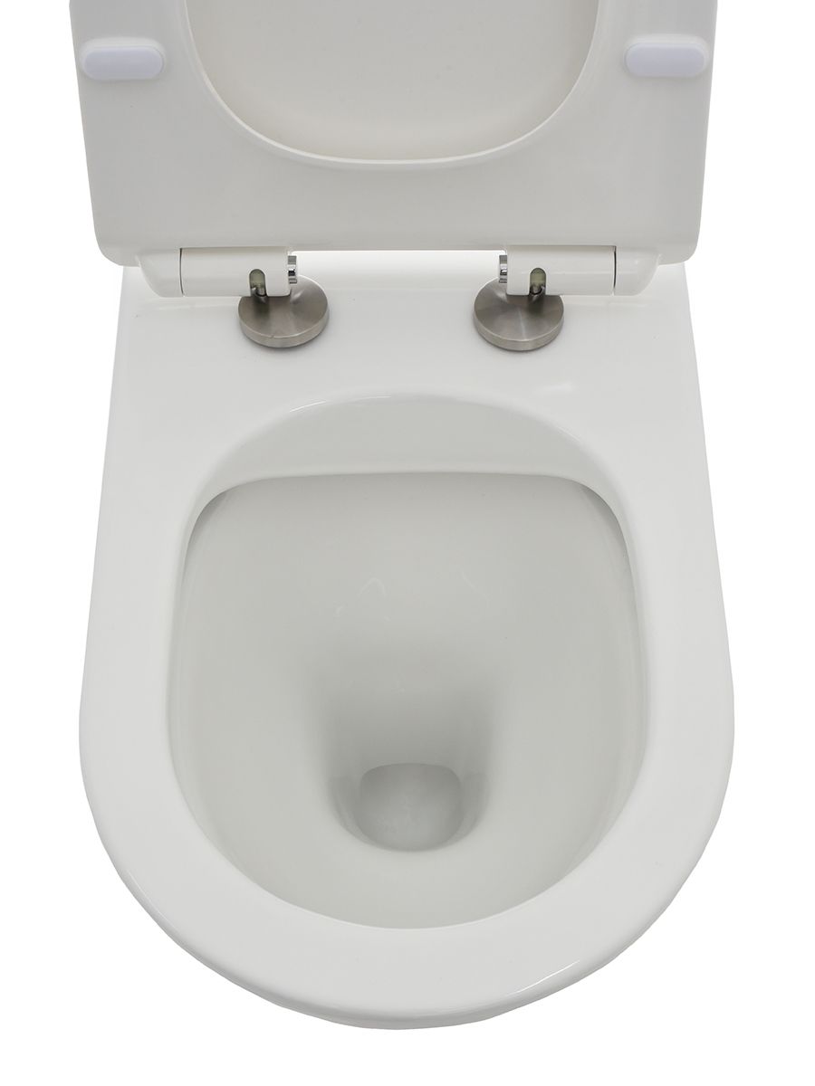 AQM3001 Унитаз напольный приставной сиденьем SoftClose, технология смыва Rimless. 580x370x430 AQM3001 Унитаз напольный приставной сиденьем SoftClose, технология смыва Rimless. 580x370x430