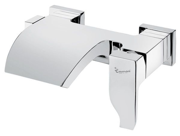 Emmevi Niagara, однорычажный смеситель для ванны с широким изливом, без набора для душа, цвет белый матовый