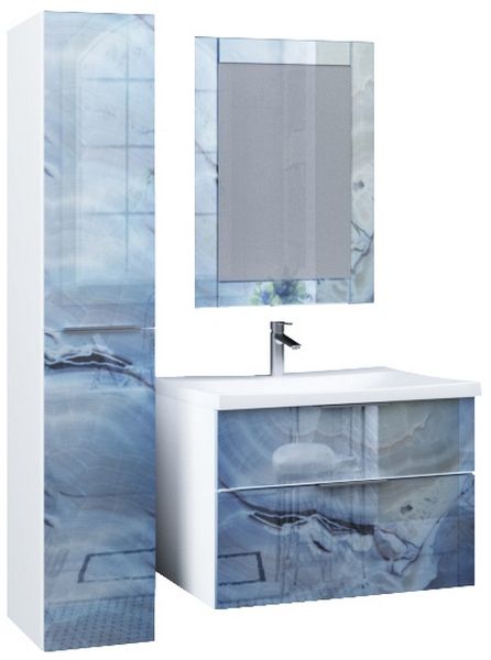 Тумба с раковиной Marka One Idalgo 75П Onyx