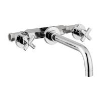 NAXOS См-ль скрытого монтажа настенный, излив L23 см., хром