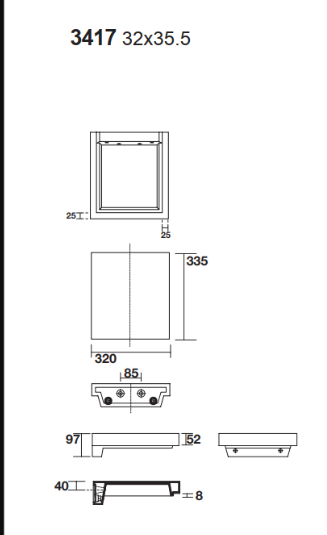 KERASAN Inka Project Раковина INKA 60x40x35,5 с 1 отверстием под смеситель,цвет белый