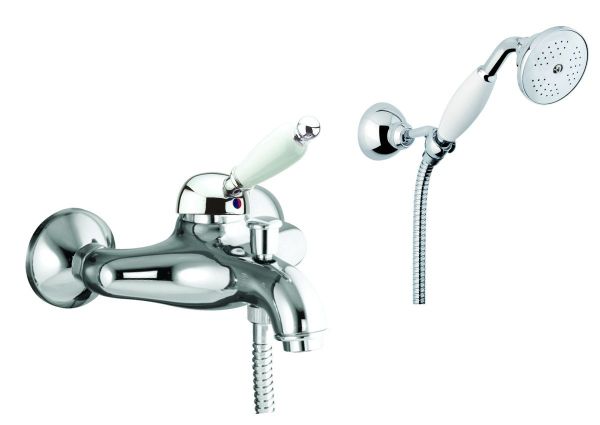 Fiore Imperiale, однорычажный смеситель для ванны с набором для душа, цвет бронза