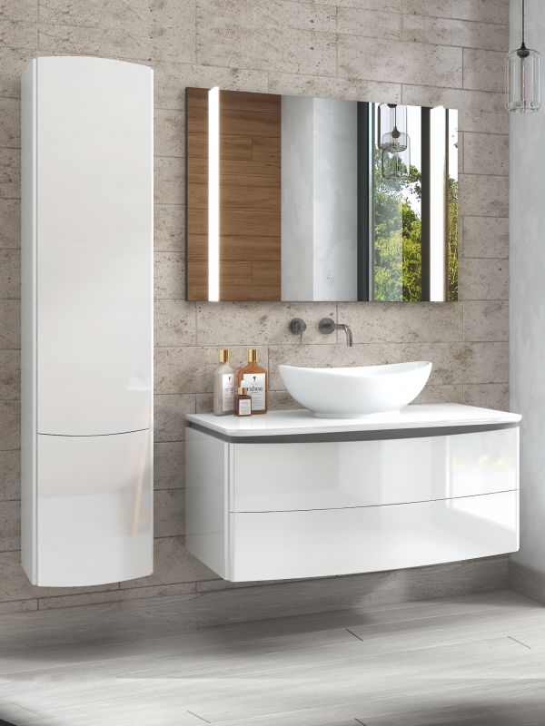 Шкаф пенал Vigo Cosmo 35 подвесной Белый