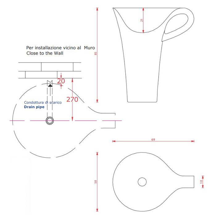 Artceram CUP  Раковина напольная отдельностоящая  70х50хh85 см, без отв под смеситель, без слив перелива,  цвет белый. Artceram CUP  Раковина напольная отдельностоящая  70х50хh85 см, без отв под смеситель, без слив перелива,  цвет белый.