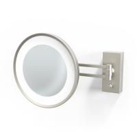 Decor Walther BS 36/V LED Косметическое зеркало 22см, подвесное, увел. 5x, подсветка LED, цвет: никель сатинированный