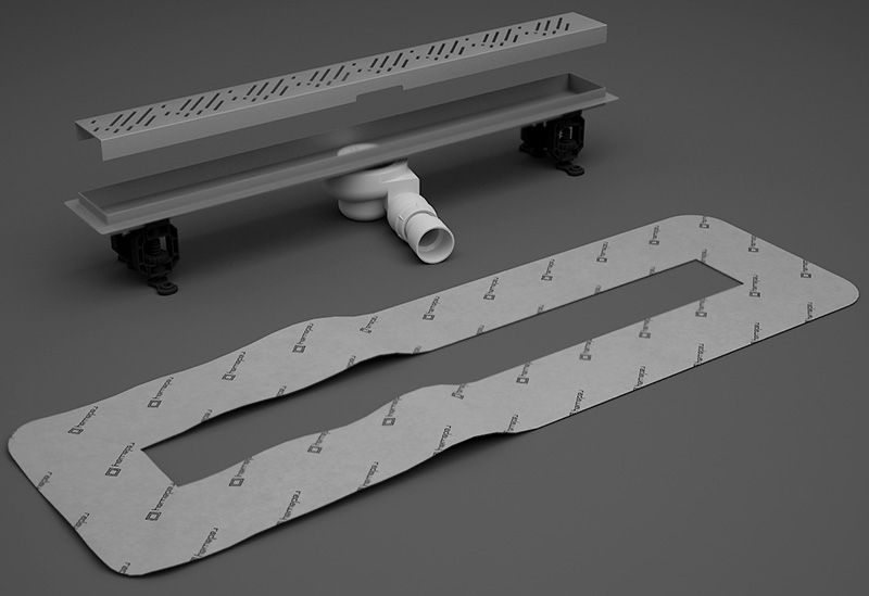 Линейный трап для душа Radaway RadаDrain 75 для плитки 8-12 мм с решеткой Flowers