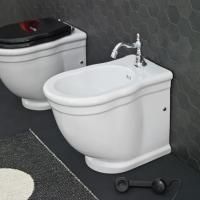 Artceram HERMITAGE биде напольное пристенное 55*36см с 1 отв под смеситель с креплением, цвет белый