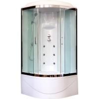 Душевая кабина Royal Bath ВК 100x100 RB100BK3-WT-CH с гидромассажем стекло прозрачное задняя стенка Белая Душевая кабина Royal Bath ВК 100x100 RB100BK3-WT-CH с гидромассажем стекло прозрачное задняя стенка Белая