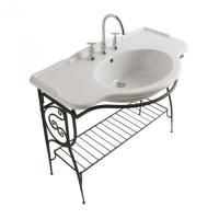 GLOBO Paestum Раковина подвесная/на мебель 110*60см с 1 отв. под смеситель, с комплектом креплений, цвет: белый