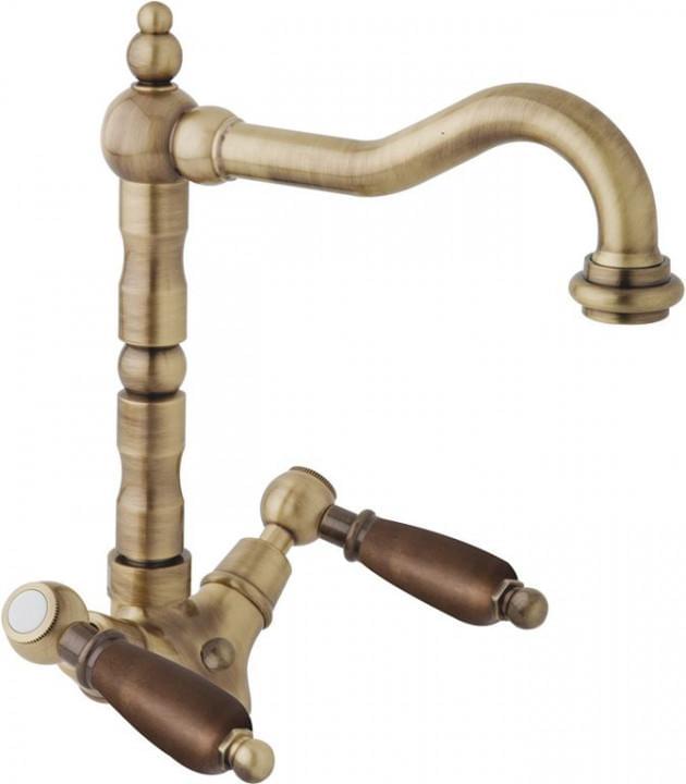 Смеситель Для Раковины CEZARES First Бронза (ручки Орех) Opadiris