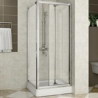 Душевой уголок Radomir Люкс 84x84 1-03-2-0-0-0990 с поддоном профиль Хром стекло прозрачное