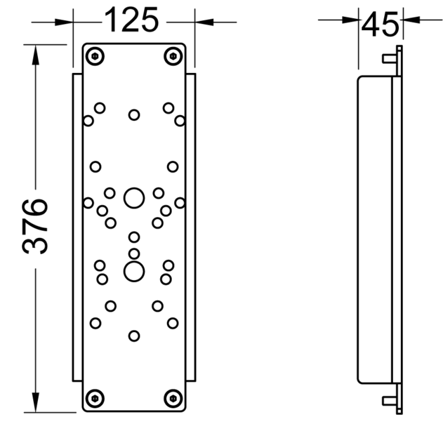 Панель для монтажа ручек с застенным модулем арт. 9.300.009