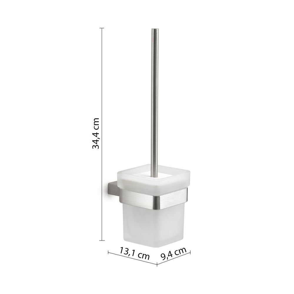 Gedy Maui, настенный стеклянный ерш, цвет зачищенный хром, артикул A533/03(38)