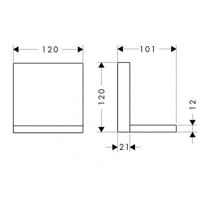AX ShowerCollection Полочка, 120х120мм, материал: металл, цвет: хром AX ShowerCollection Полочка, 120х120мм, материал: металл, цвет: хром