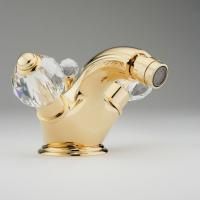 THG MANDARINE CRISTALLIA DIAMANT Смеситель для биде на 1 отверстие, с донным клапаном, цвет полированное золото