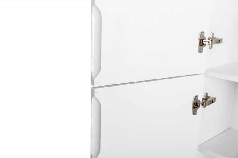 GIUBILEO Шкаф подвесной с двумя распашными дверцами с доводчиками, с двумя полками, универсальный, Bianco Lucido, 400x300x1500, GIUBILEO-1500-2A-SC-BL, артикул GIUBILEO-1500-2A-SC-BL