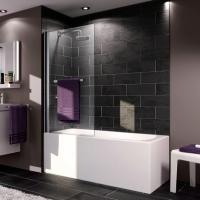 Шторка на ванну Huppe X1 75x140 матовый Хром прозрачное