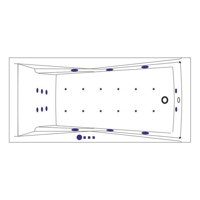 Ванна WHITECROSS Palace 170x75 "ULTRA" (хром)