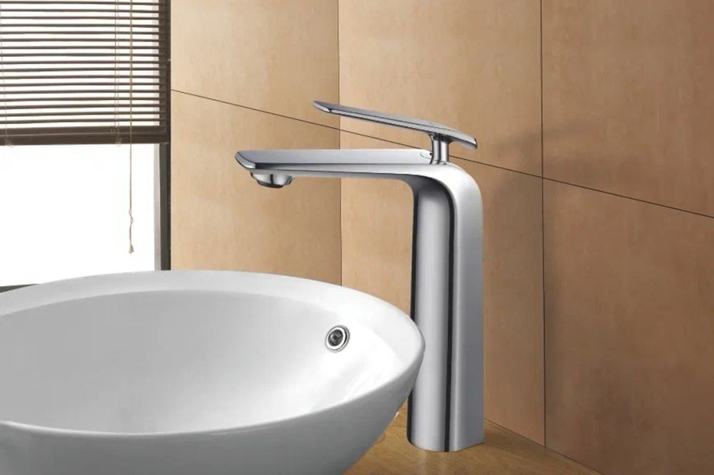 Смеситель для раковины высокий Rose R13 R1311, хром