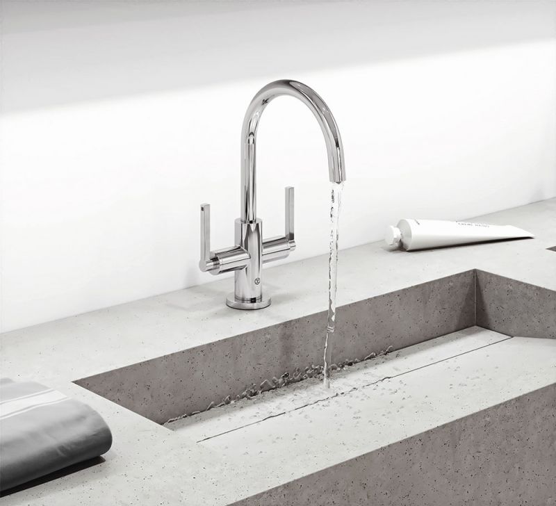 Смеситель для раковины  KLUDI NOVA FONTE Puristic 201180515 (хром, L-17 H-30), шт Смеситель для раковины  KLUDI NOVA FONTE Puristic 201180515 (хром, L-17 H-30), шт