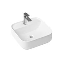Комплект 2 в 1 Lavinia Boho Bathroom Sink Slim 21510337, накладная фарфоровая раковина 42 см, смеситель