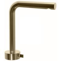 Fantini AF/21 Смеситель для раковины, 1 отв., без донного клапана, излив 155мм, цвет: Matt British Gold PVD