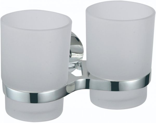 Стакан для ванной комнаты двойной Savol S-008768, хром