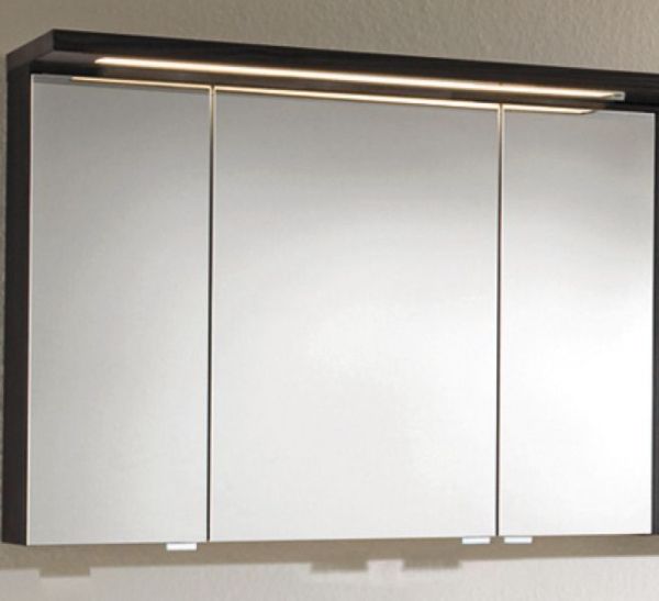 Puris Swing, зеркальный шкаф 900 мм, цвет чёрный структурный