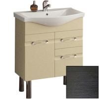 Тумба с раковиной SanVit Прима 65 kprim065 с фактурой под дерево прямые ручки Венге