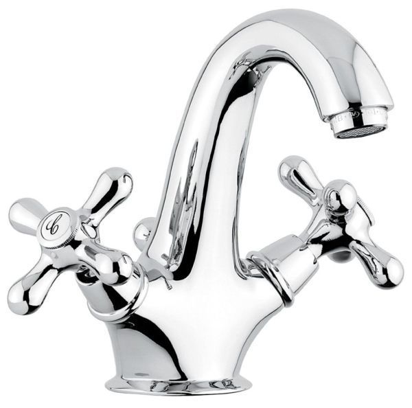 Emmevi Deco Classic, смеситель с донным клапаном для раковины, цвет хром-золото