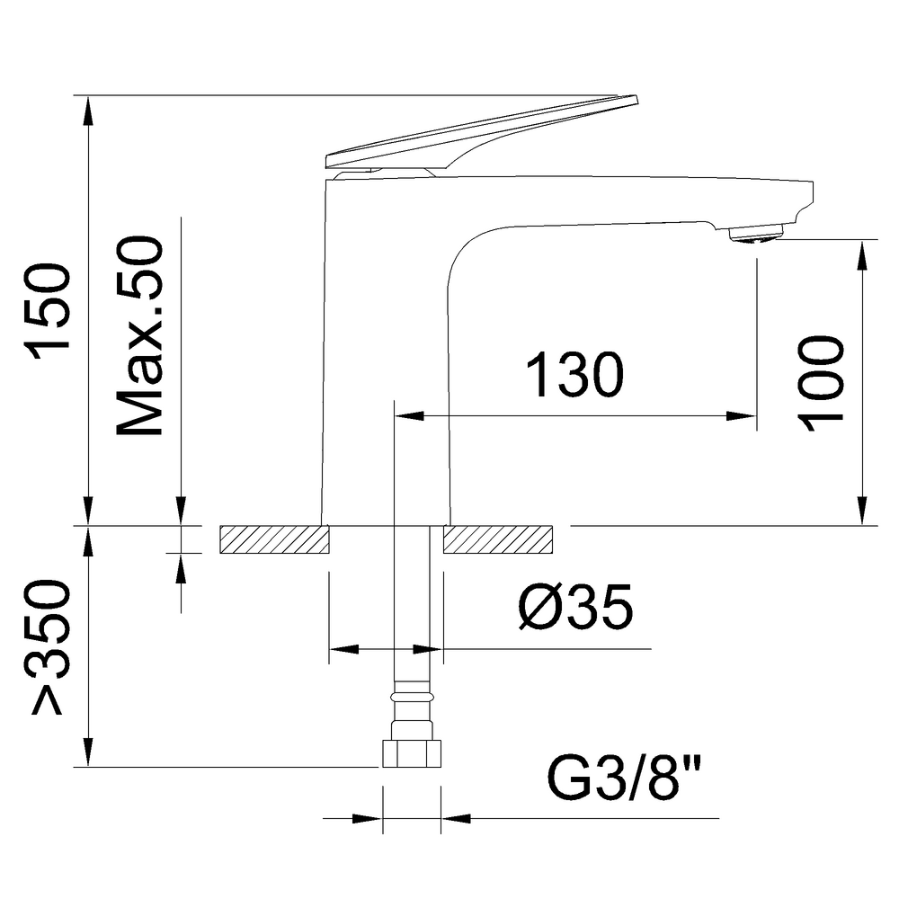 Смеситель Clever VELVET III 61950 для раковины