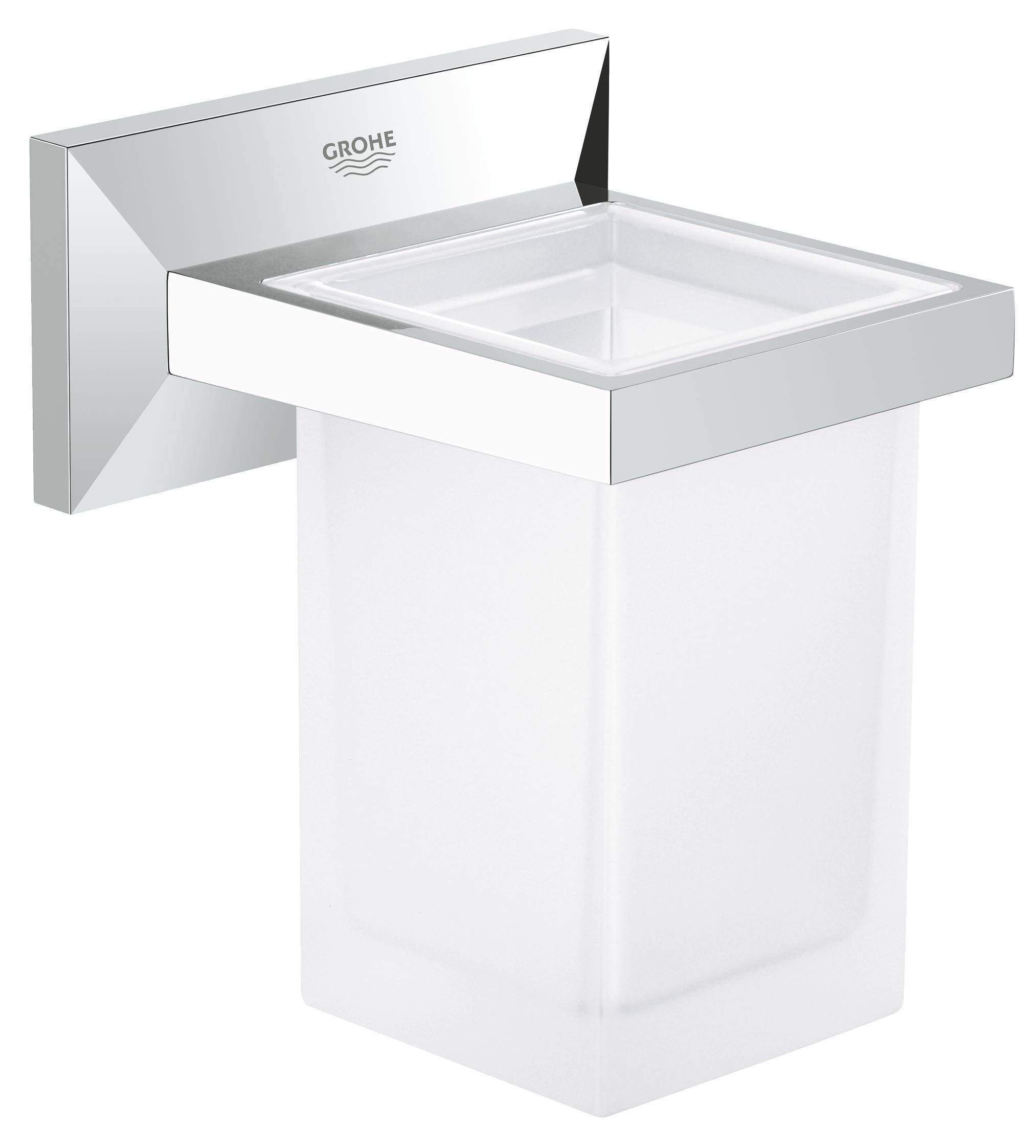 Стакан для зубных щеток с держателем GROHE Allure Brilliant, хром (40493000) Стакан для зубных щеток с держателем GROHE Allure Brilliant, хром (40493000)