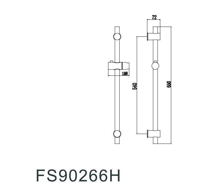 Душевая штанга Fmark FS90266H, черный, артикул FS90266H