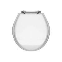 Devon Rose/Blues Сиденье  для унитаза MDF, цвет белый глянцевый , петли хром, микролифт