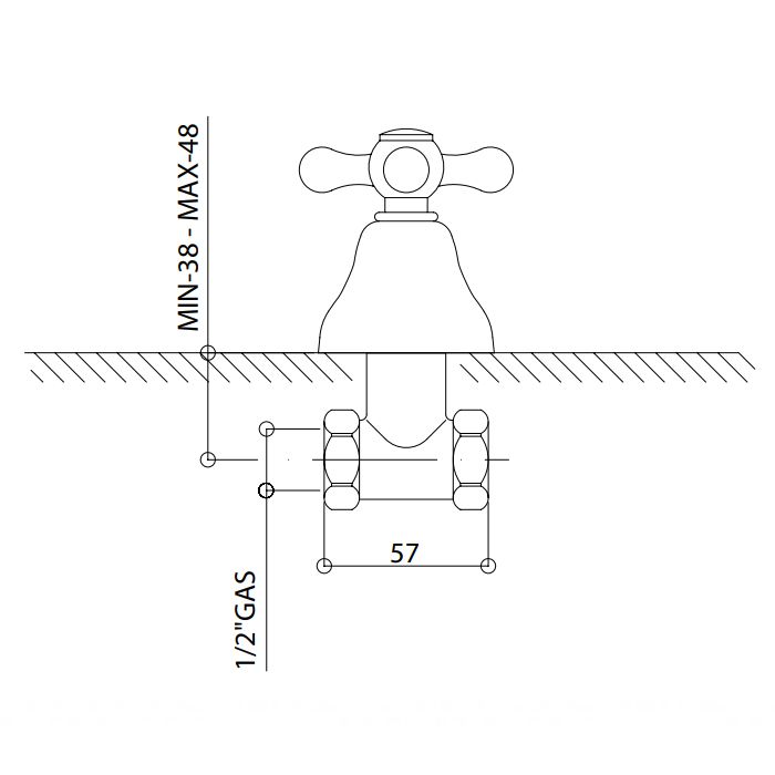 Bongio Axel Кран, цвет хром