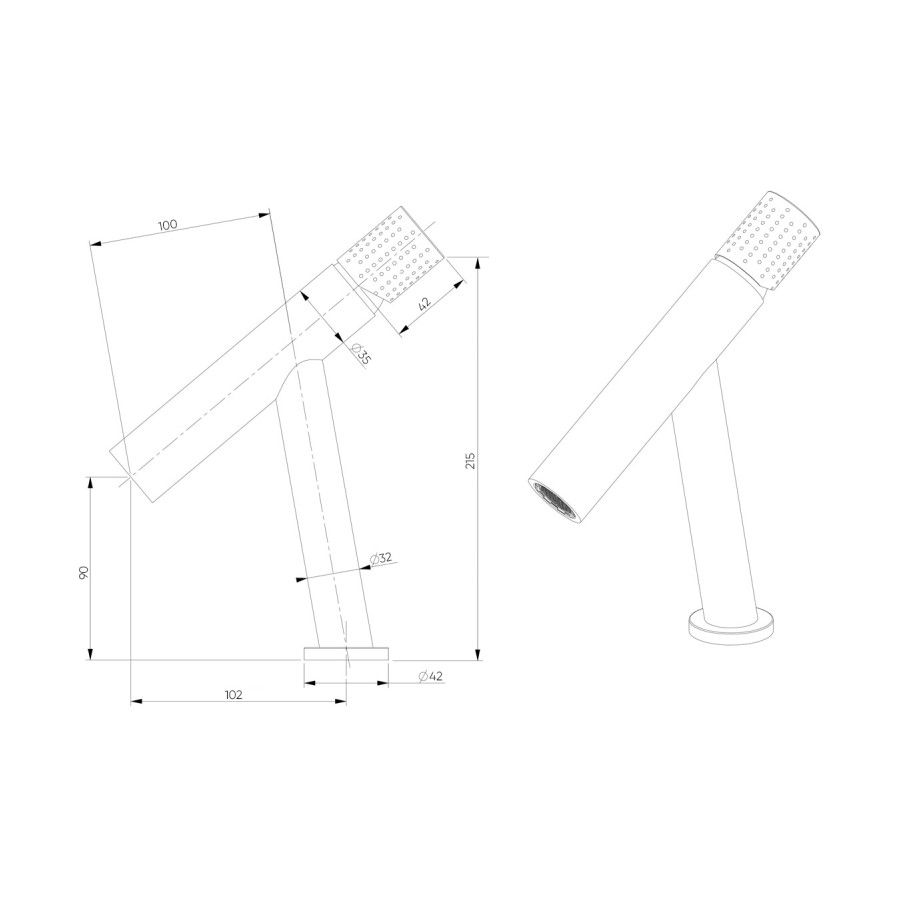 Смеситель для раковины Bronze de Luxe LIBERTY 102B, черный